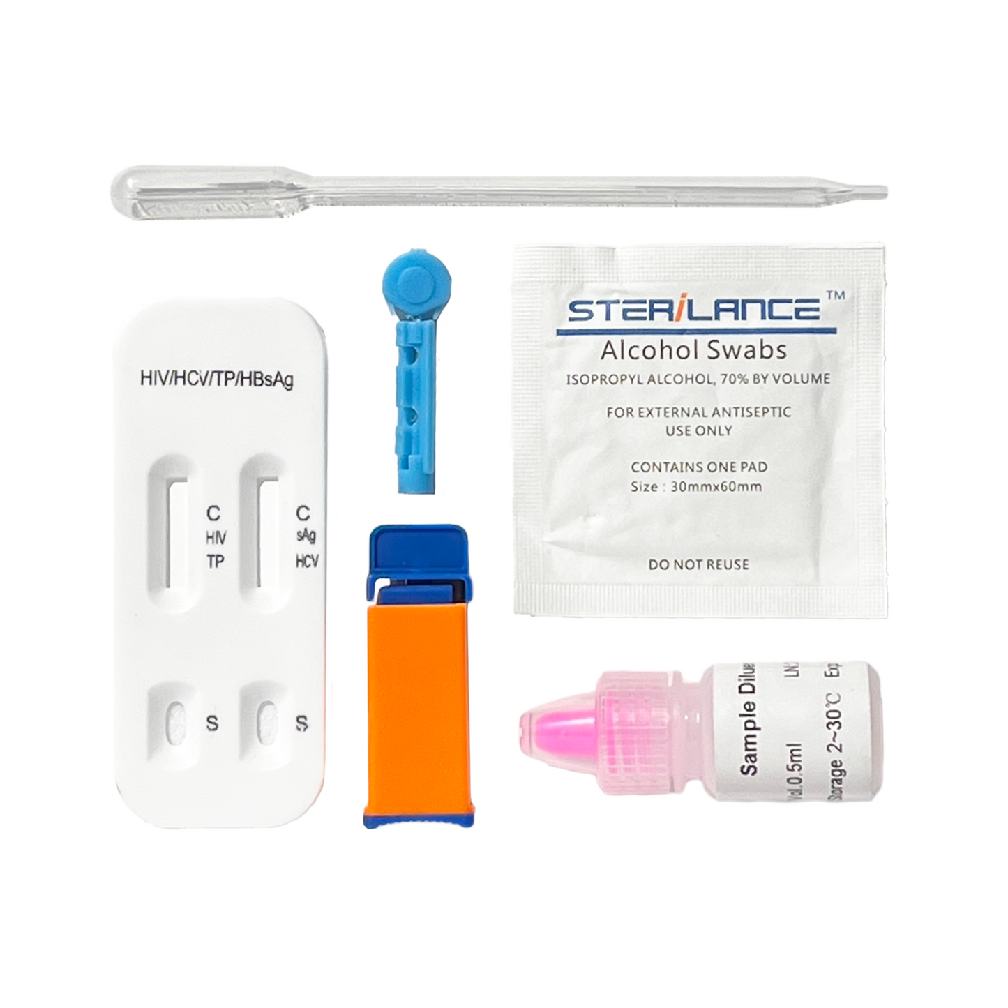 STD At-home Test | 4-Item Kit (HIV, Syphilis, Hepatitis B & C)