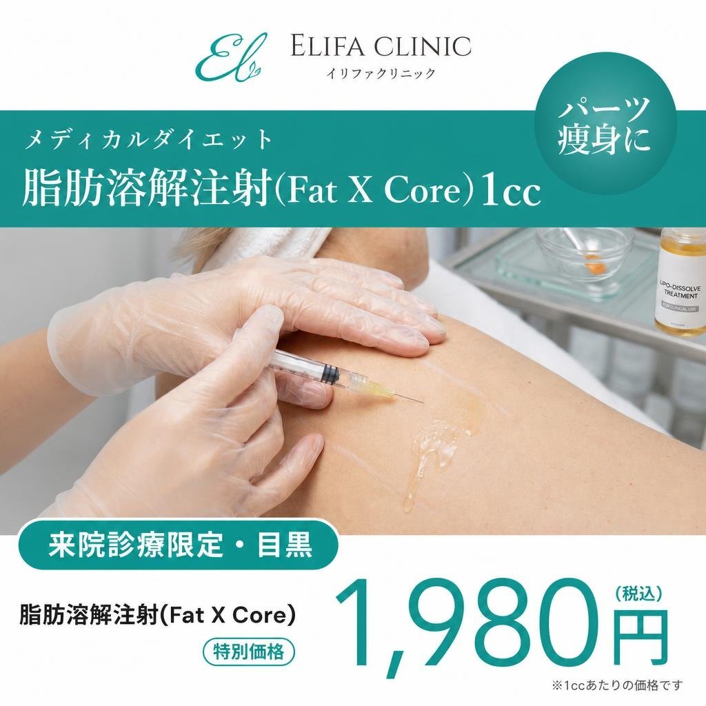 【Elifa Clinic】来院診療｜脂肪溶解注射 FatX Core 1cc