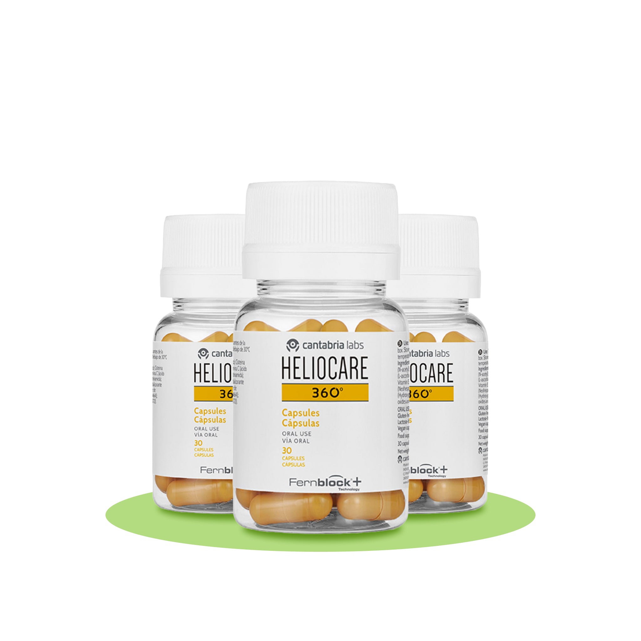 Heliocare 360° ORAL (drinkable sunscreen) 3-bottle set