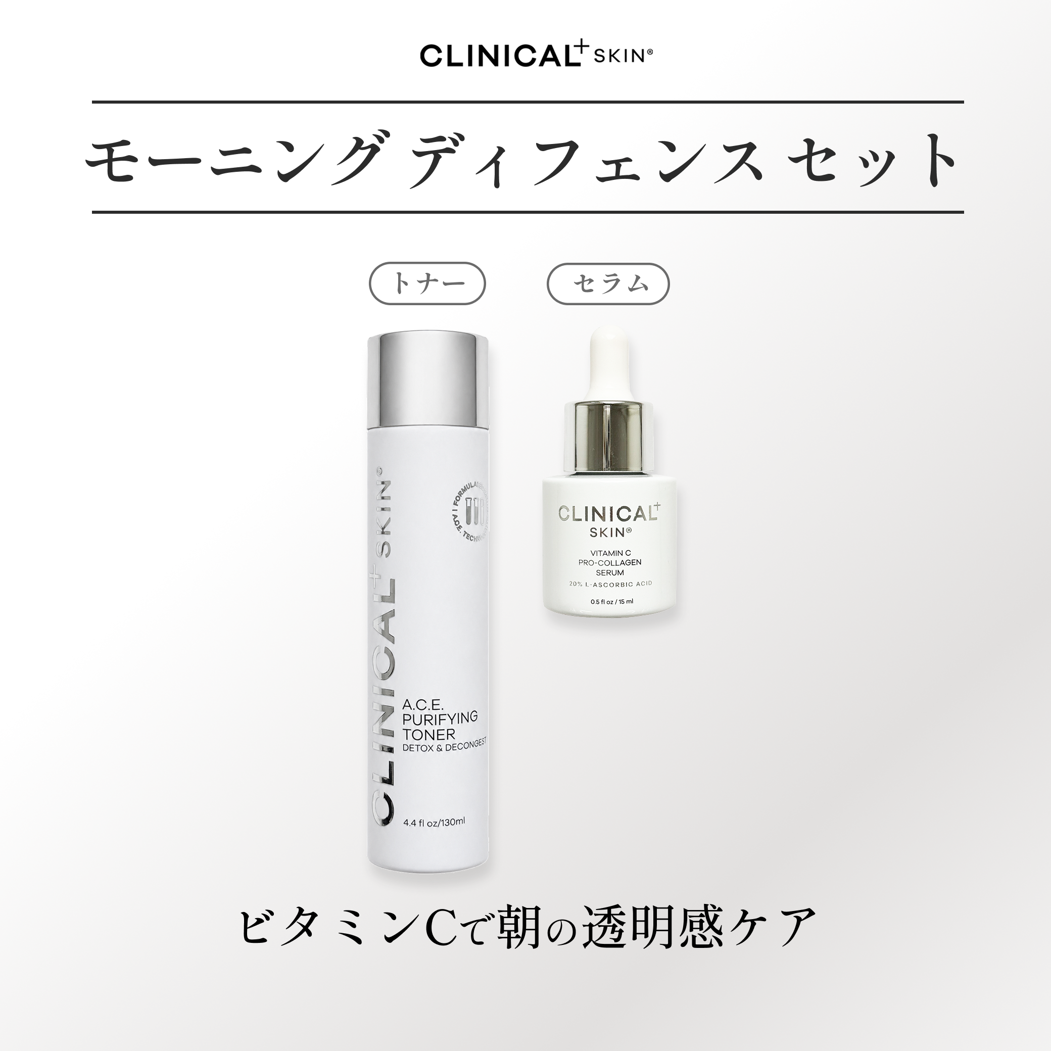 モーニング ディフェンス セット 「Clinical+ Skin」