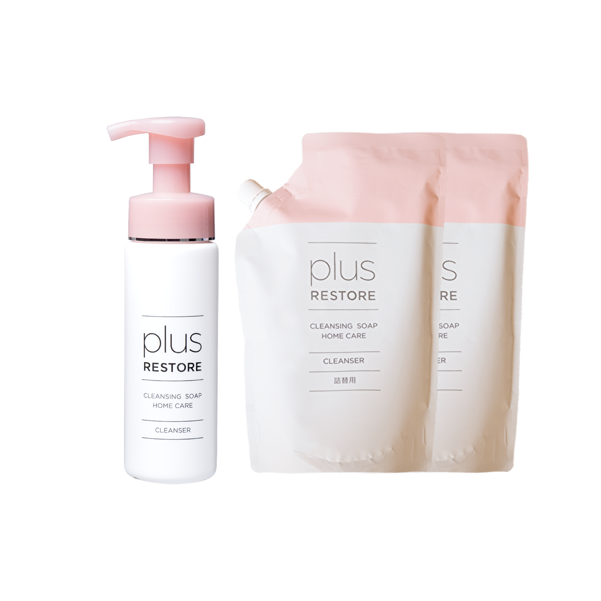 Cleansing soap foam home care + refill x 2 set