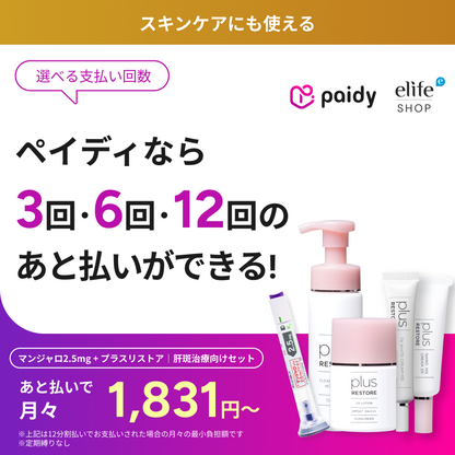 あと払い（ペイディ）決済可能 定期便縛りなし　プラスリストア｜肝斑治療向けセット（クレンジング選べるセット）